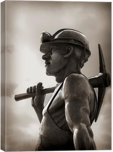 WELSH MINER Canvas Print by Anthony R Dudley (LRPS)