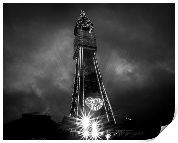 Blackpool Tower Print by Victor Burnside