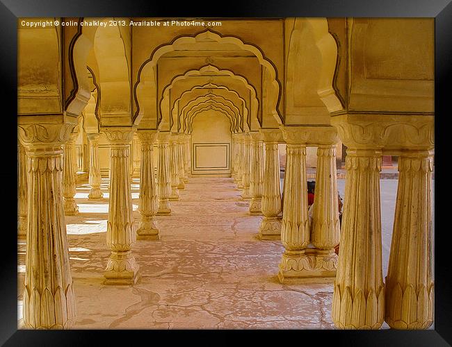Indian Architecture - Amber Fort Framed Print by colin chalkley