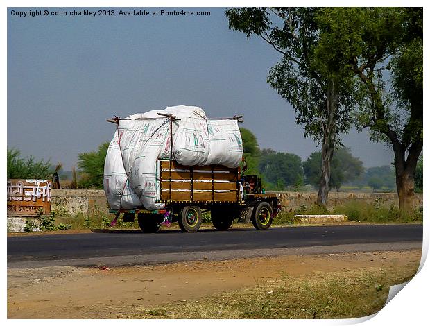 Rajasthan Grain Transportation Print by colin chalkley