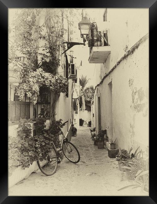 Old City Alley. Framed Print by Becky Dix