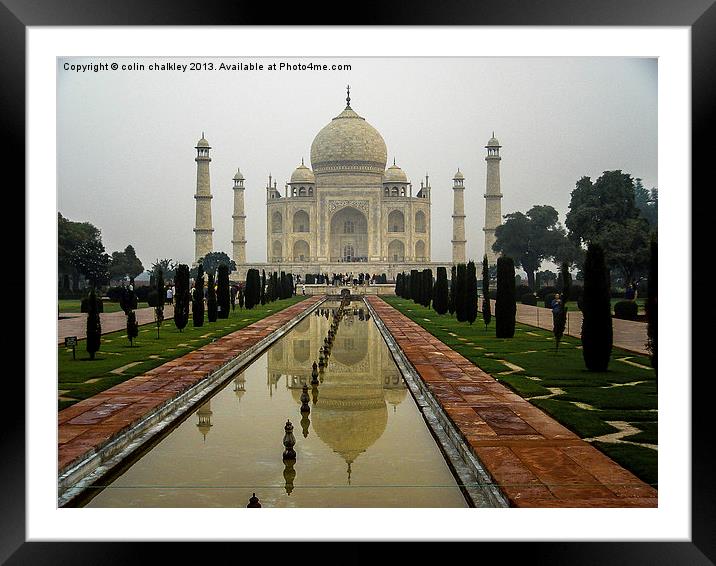 Taj Mahal Framed Mounted Print by colin chalkley