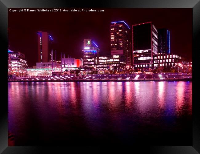 Reflections of Media City Framed Print by Darren Whitehead