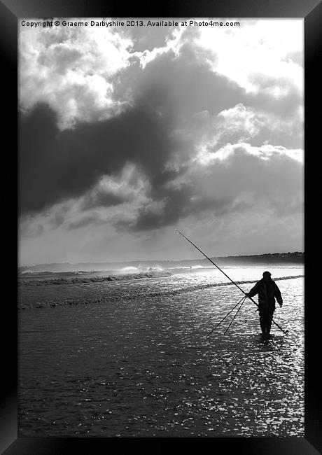 Lone Fisherman Framed Print by Graeme Darbyshire