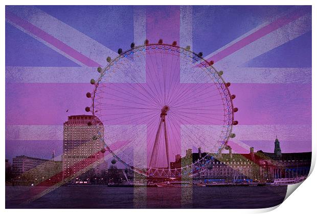 The London Eye Print by Graham Custance