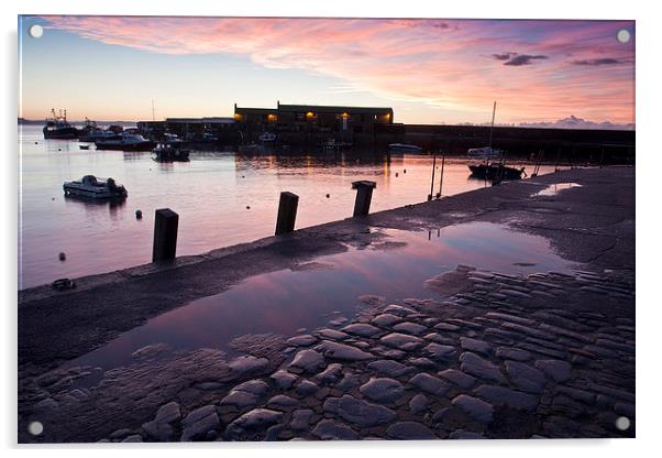 Lyme Regis Harbour Acrylic by Graham Custance