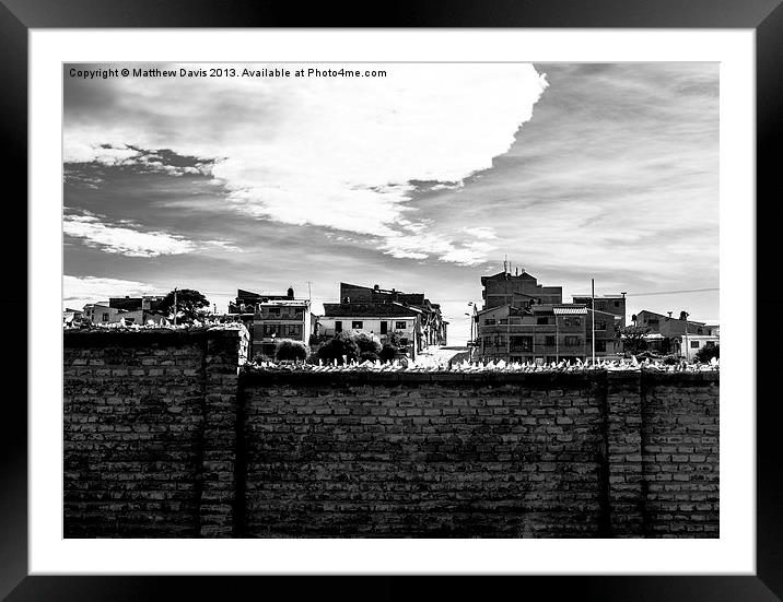 Brick Wall Framed Mounted Print by Matthew Davis