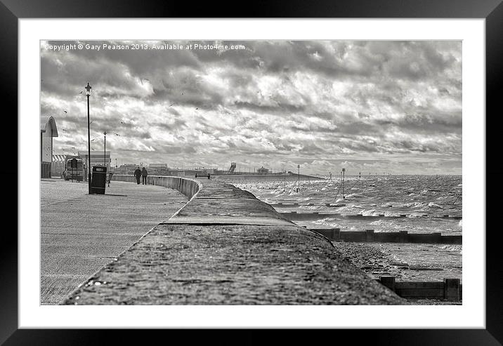 A walk along the prom Framed Mounted Print by Gary Pearson