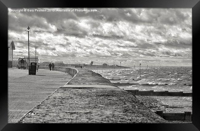 A walk along the prom Framed Print by Gary Pearson