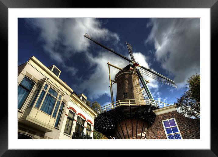 Gouda Windmill Framed Mounted Print by Rob Hawkins