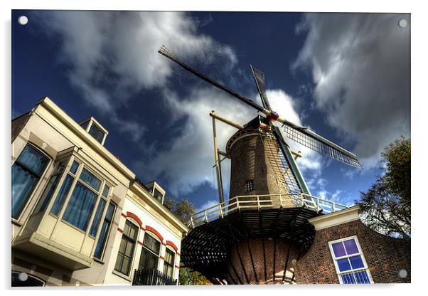 Gouda Windmill Acrylic by Rob Hawkins