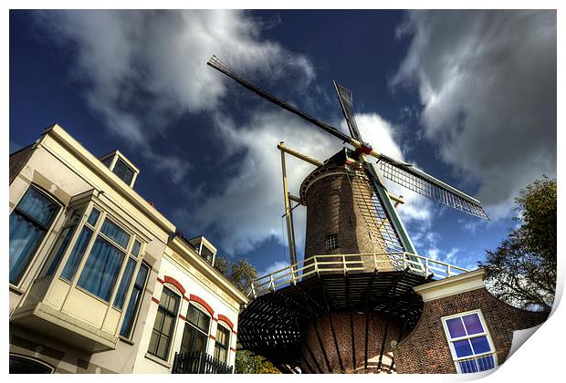 Gouda Windmill Print by Rob Hawkins