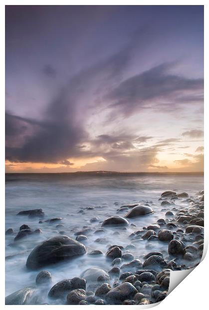 Boulders at Osmington Mills Print by Chris Frost