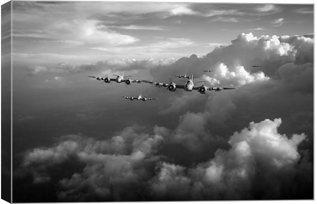 Beaufighters strike package black and white versio Canvas Print by Gary Eason