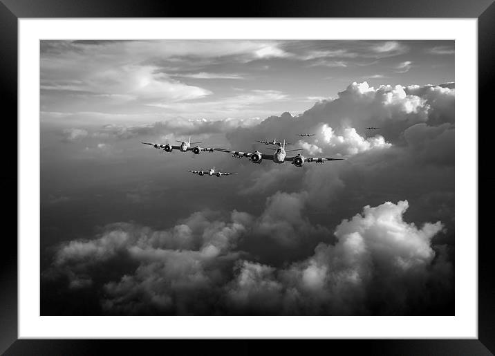 Beaufighters strike package black and white versio Framed Mounted Print by Gary Eason
