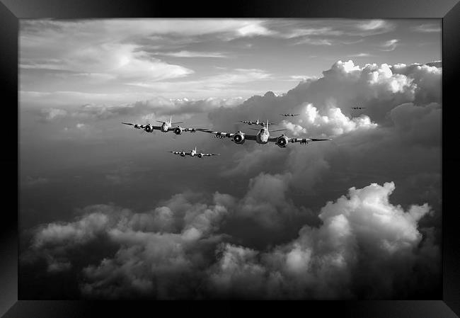 Beaufighters strike package black and white versio Framed Print by Gary Eason