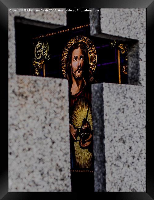 Jesus Cross Framed Print by Matthew Davis