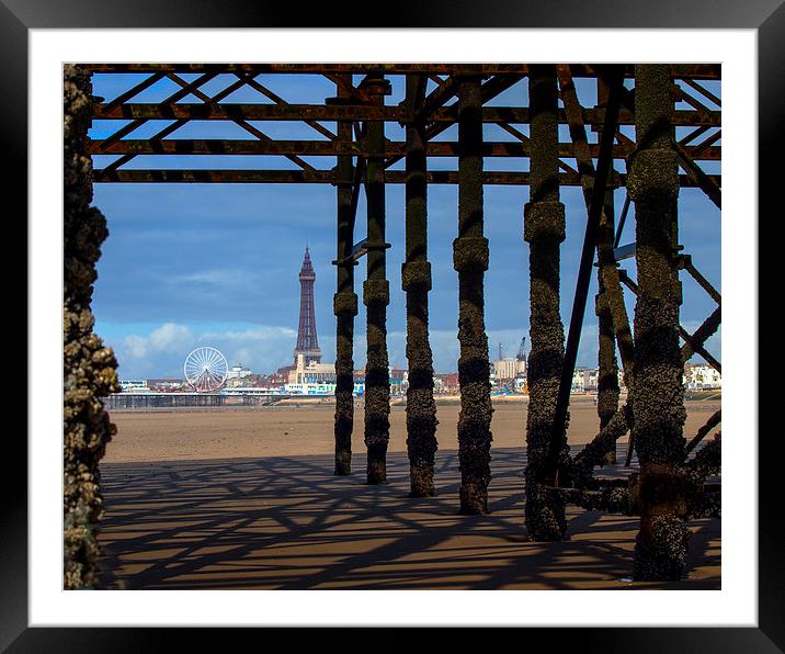 Blackpool Beach Framed Mounted Print by Victor Burnside