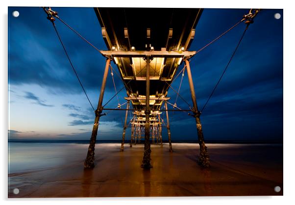 Saltburn Pier Acrylic by Dave Hudspeth Landscape Photography