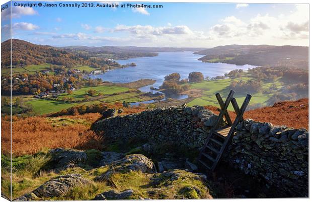 Just Windermere Canvas Print by Jason Connolly