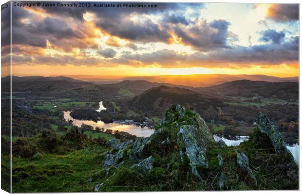 Sunset From Gummers How Canvas Print by Jason Connolly