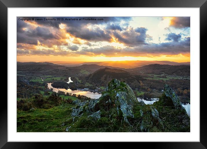 Sunset From Gummers How Framed Mounted Print by Jason Connolly