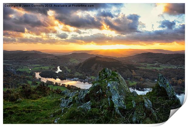 Sunset From Gummers How Print by Jason Connolly