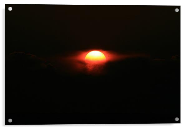 Westward Ho! sunset Acrylic by arsenalfc Brown