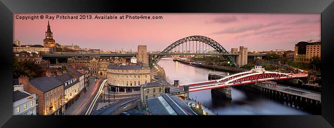 Newcastle Panorama Framed Print by Ray Pritchard