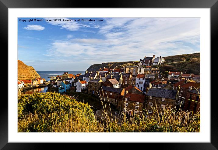 The Village Of Staithes Framed Mounted Print by keith sayer