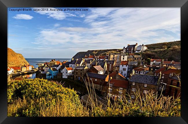 The Village Of Staithes Framed Print by keith sayer