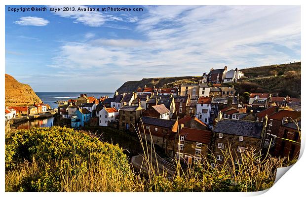 The Village Of Staithes Print by keith sayer