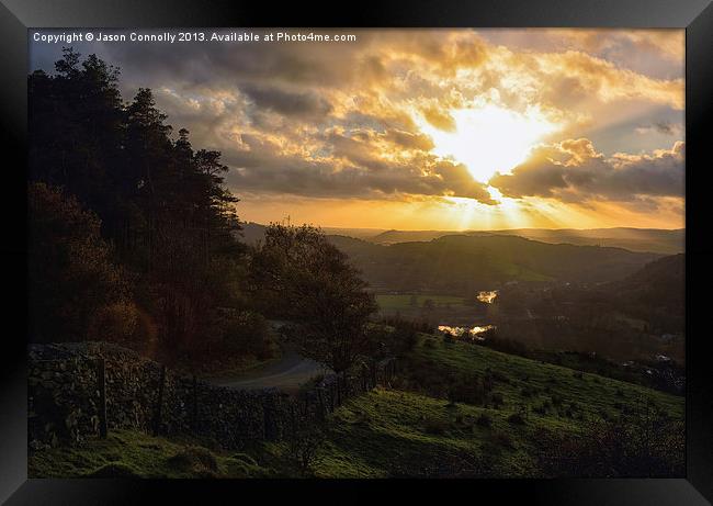 Sunset Over Lakeside, Windermere Framed Print by Jason Connolly