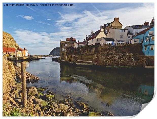 Harbour Entrance Staithes Print by keith sayer