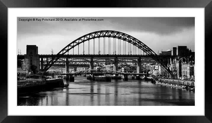 The River Tyne Framed Mounted Print by Ray Pritchard