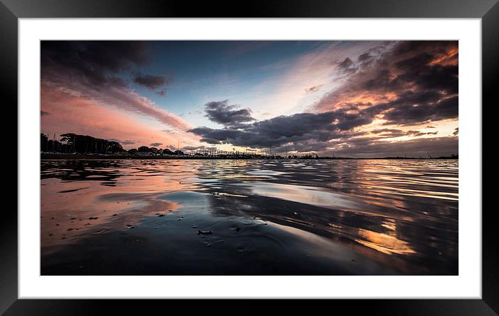 Whitecliff Sunset Framed Mounted Print by Phil Wareham