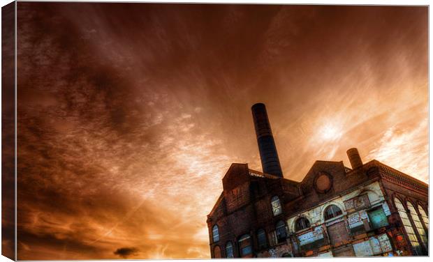 Lots Road Power Station at Sunset Canvas Print by Simon West