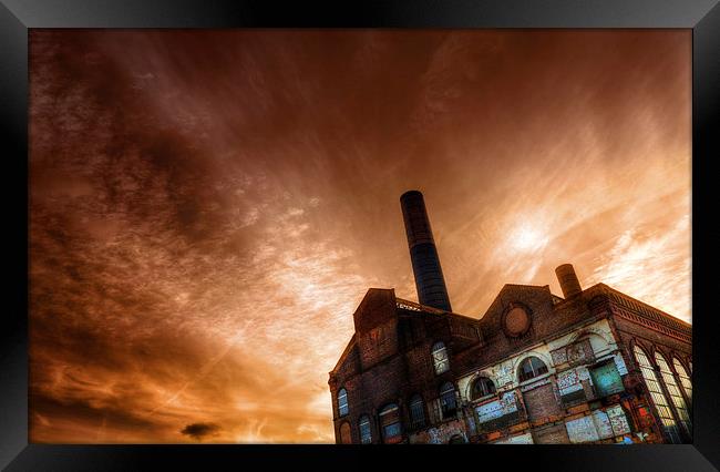 Lots Road Power Station at Sunset Framed Print by Simon West