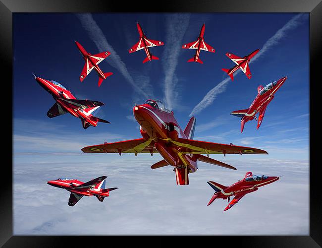 Red Arrows Framed Print by Oxon Images