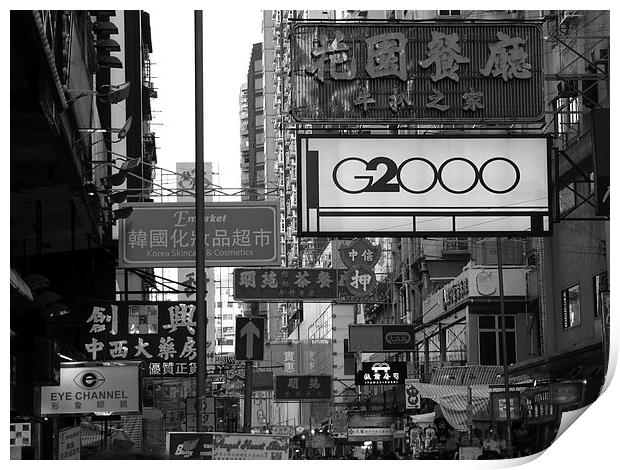 Streets of Hong Kong Print by Luke Newman