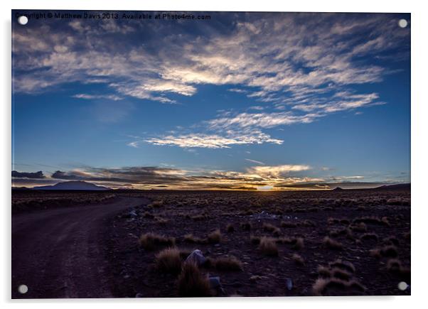 Road to Uyuni Acrylic by Matthew Davis