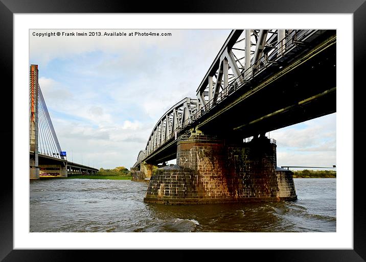 A picturesque bridge on the Rhine Framed Mounted Print by Frank Irwin