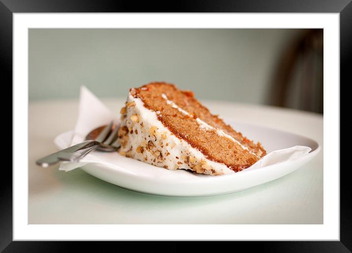 A Slice of Carrot Cake Framed Mounted Print by Dean Mitchell