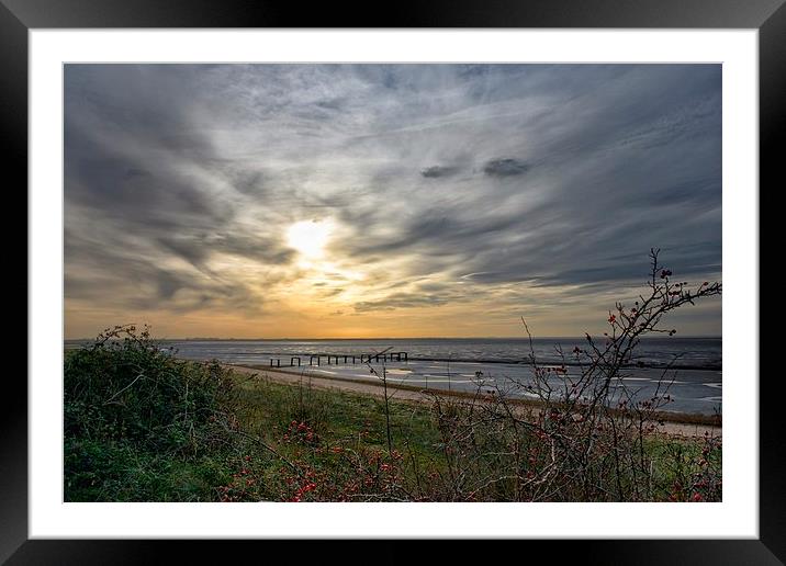 Snettisham beach at low tide Framed Mounted Print by Gary Pearson