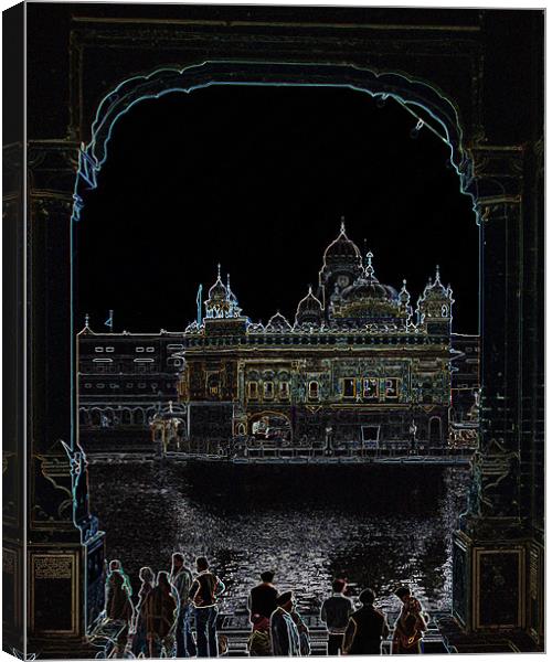 golden temple Canvas Print by anurag gupta