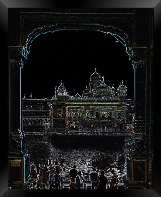 golden temple Framed Print by anurag gupta