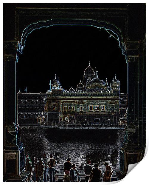 golden temple Print by anurag gupta