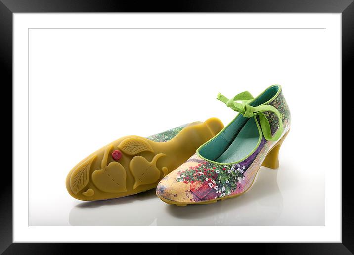 Pair of flowery shoes Framed Mounted Print by Dean Mitchell