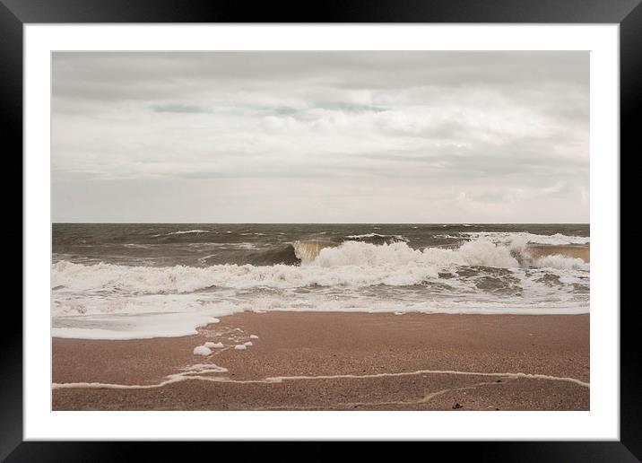 Overcast and Rip Tide Warnings Framed Mounted Print by Judy Hall-Folde