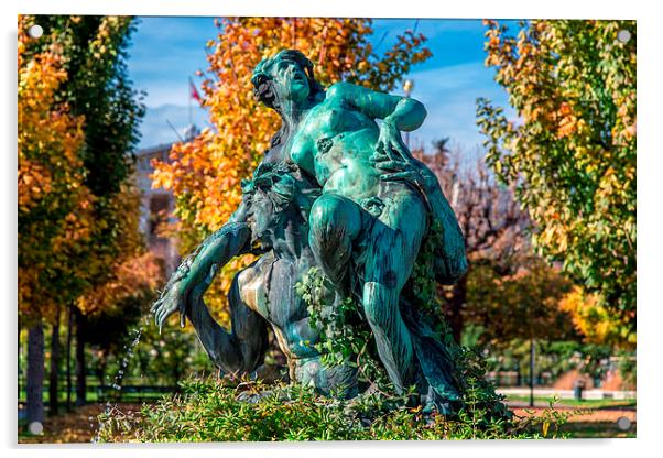 Triton and Nymph Fountain Acrylic by Sergey Golotvin